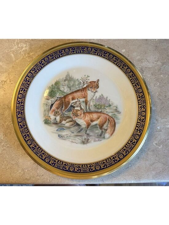 Lenox Other - Lenox Woodland Wildlife Boehm Red Foxes 1974 Vintage Collector Plate